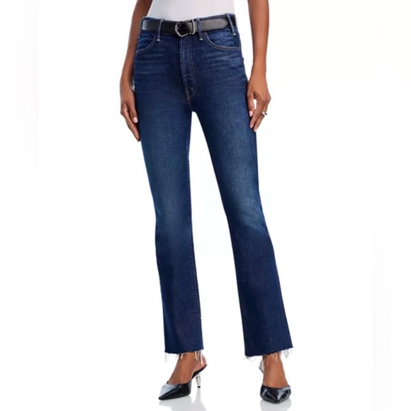 MOTHER Denim - MOTHER Black High-Rise Ankle Flare Jeans